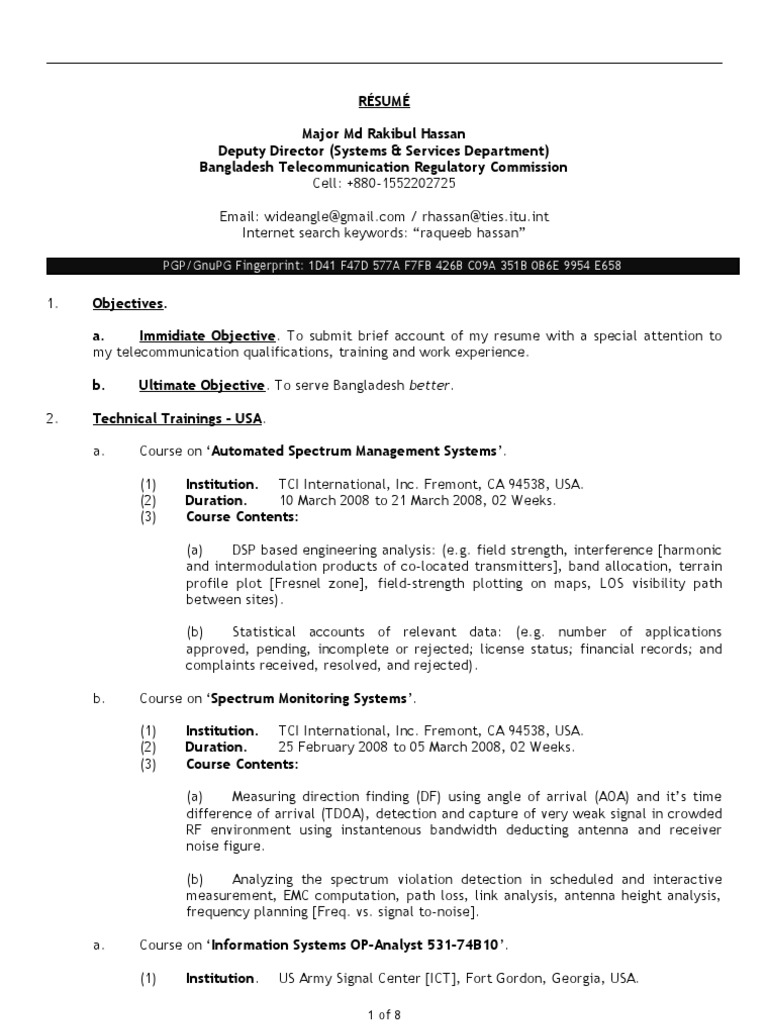 Md Rakibul Hassan's Telecom Resume | PDF | Ip Multimedia Subsystem ...