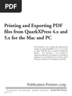 Printing and Exporting PDF Files From Quarkxpress 4.X and 5.X For The Mac and PC