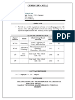 Curriculum Vitae: Degree/ Certificate Stream School / College/ Board/ University Year of Passing Percentage/ Cgpa