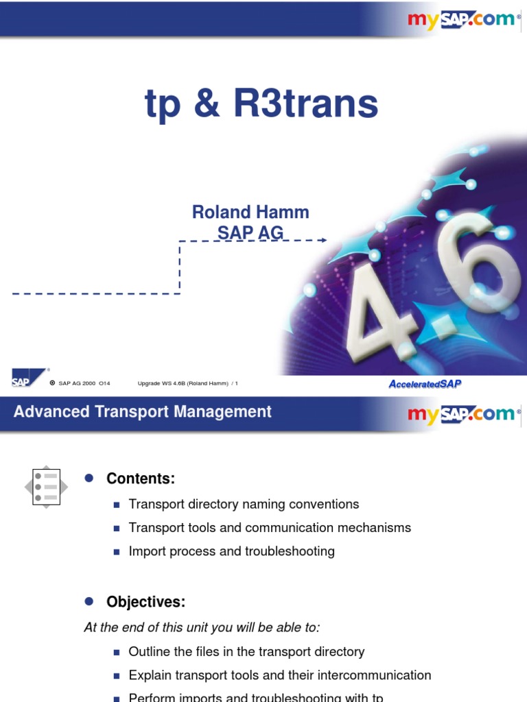 SAP TP & R3Transport System | PDF