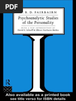 W. Fairbairn-Psychoanalytic Studies of The Personality (1994)