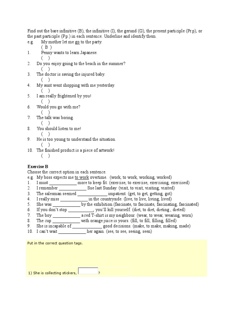 English Grammar Exercises | PDF | Language Arts & Discipline