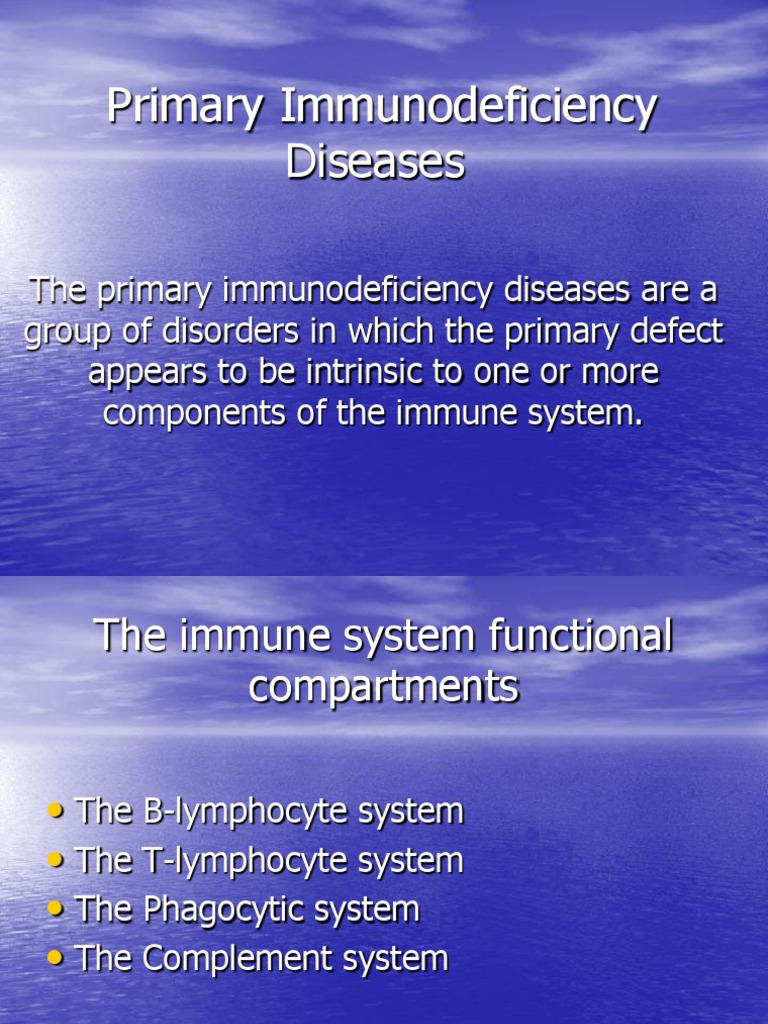Overview of Primary Immunodeficiencies | PDF | Immunodeficiency ...