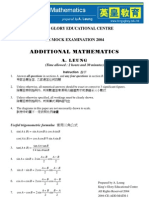 Additional Mathematics: King'S Glory Educational Centre