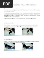 Seleção de Exercícios Para Glúteos e Pernas
