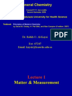 Lecture 1 - Matter & Measurement