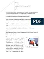 Descripción Articulatoria de Las Vocales PDF