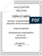 prevention of medical errors certificate-jb