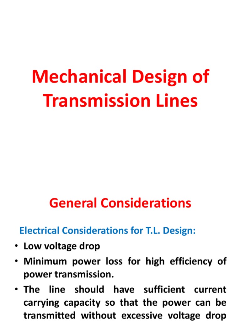 Mechanical Design of Transmission Lines | PDF | Electrical Conductor ...