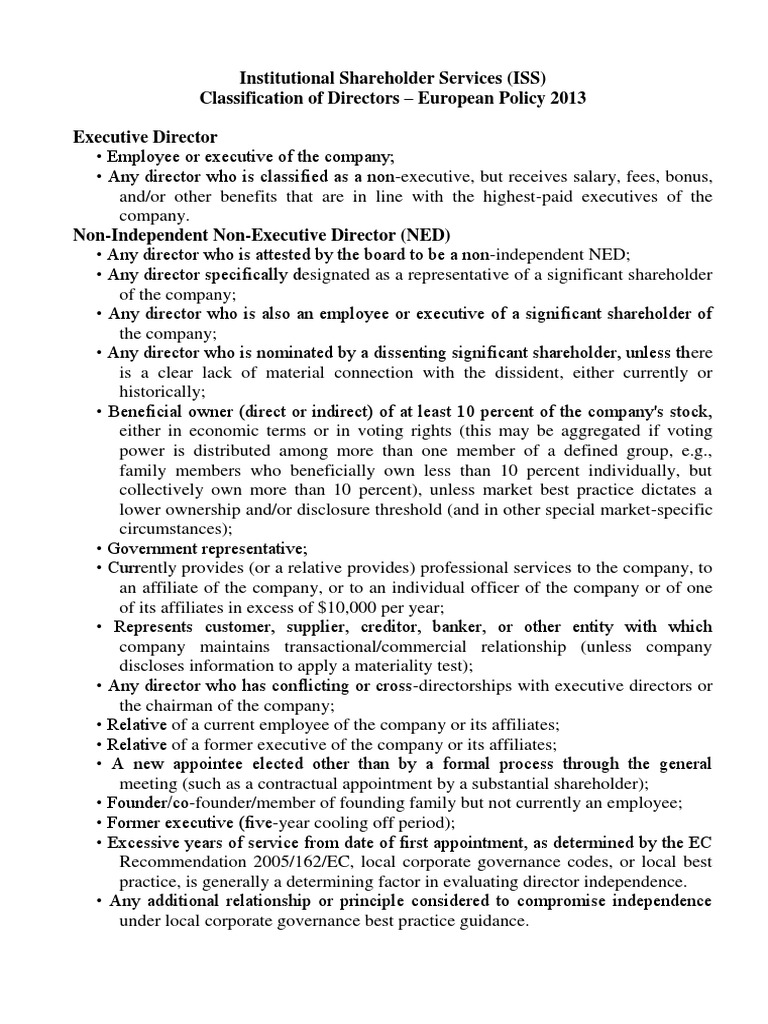 Classification Board Members en PDF Board Of Directors Government