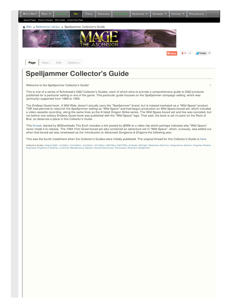 Spelljammer Collectors Guide | PDF | Dungeons & Dragons | Role Playing ...