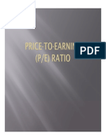 Price To Earnings Ratio