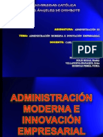 Administracion Moderna e Imnovacion Empresarial