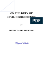 Thoreau's influential essay on civil disobedience