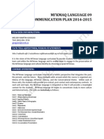 Communication Plan m2014