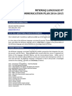 Communication Plan m72014