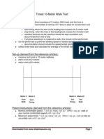 10 Meter Walk Test Instructions