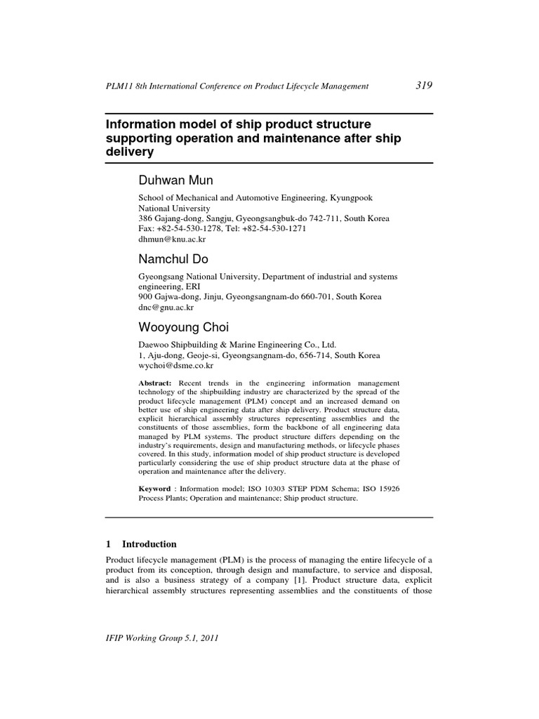 Ship Product Structure Information Model | PDF | Product Lifecycle ...