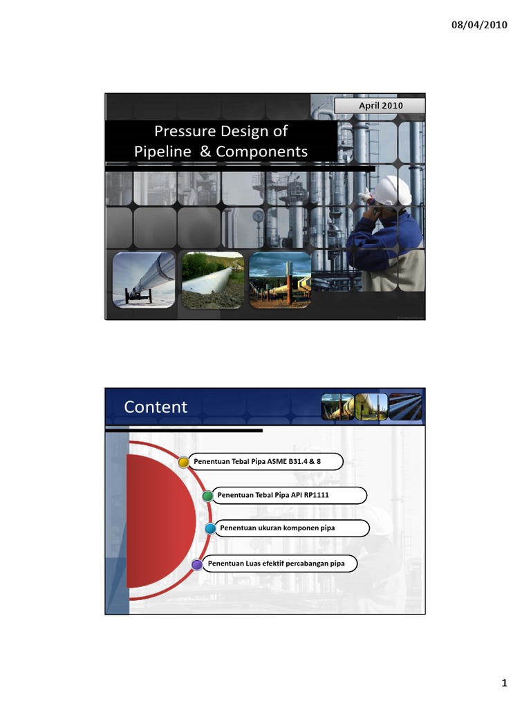 Pipeline Pressure Design Calculations | PDF
