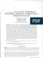 vIttner & Larcker, Subjectivity and the weighting of performance measures, 2003