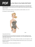 Download Barbie Doll Values How Much is Your Barbie Doll Worth by maniacalmarsh1271 SN233528427 doc pdf