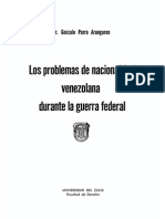 Problemas de La Nacionalidad Venezolana Durante La Guerra Federal