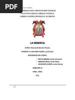 LA HERENCIA Historia Del Derecho Peruano