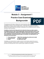 Module 3 - Assignment 1 Practice Case Examination Backgrounder