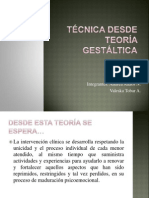 Terapia Desde Teoría Gestáltica