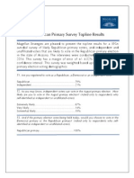 Arizona Republican Primary Survey Topline Results 071114