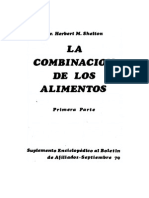 La Combinacion de Los Alimentos - Primera Parte (Dr. Herbert M. Shelton) (Suplemento Enciclopedico-Boletin Septiembre 1979) (Puertas Abiertas A La Nueva Era) PDF