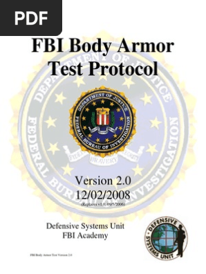 FBI Body Armor Test Protocol 2008