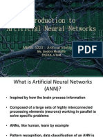 Introduction To Artificial Neural Networks