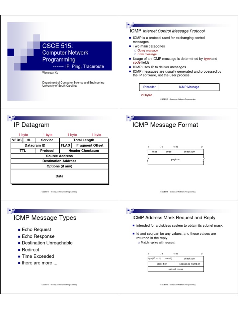 CSCE 515:: Computer Network Programming | PDF | Routing | Router ...