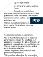 Classical Theory of Employment