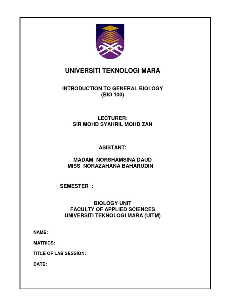 contoh muka depan assignment