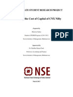 Estimating The Cost of Capital of CNX Nifty: Post-Graduate Student Research Project