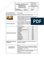 Ficha Tecnica de Pan de Camote Lidia Susana Diana y Sarita