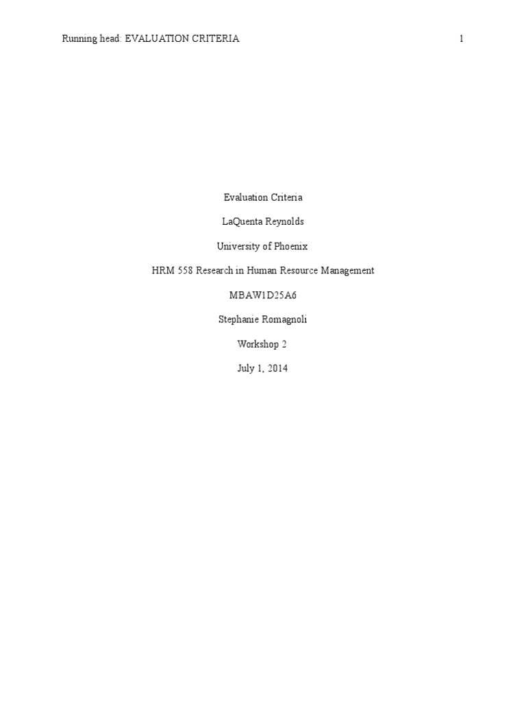 HR Tools and Evaluation Criteria Guide | PDF | Business