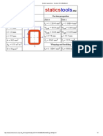 Section Properties - Section RHS 50x30x2