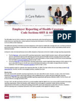 Employer Reporting of Health Coverage Code Sections 6055 & 6056