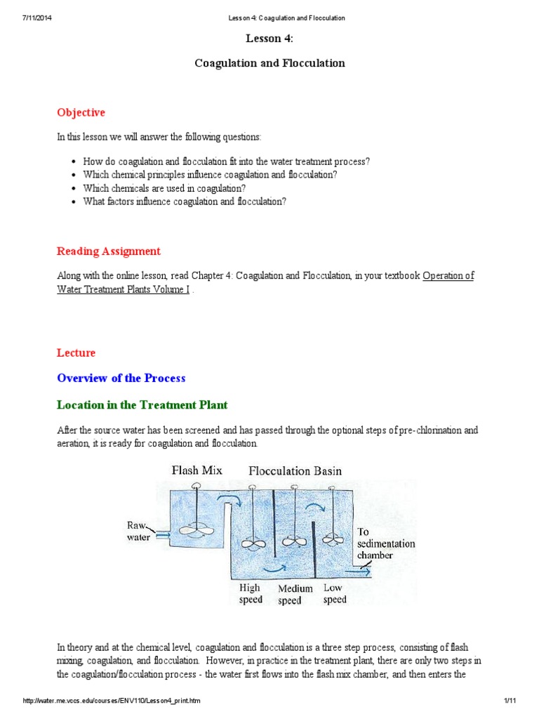 Coagulation and Flocculation in Water Treatment | PDF | Water ...