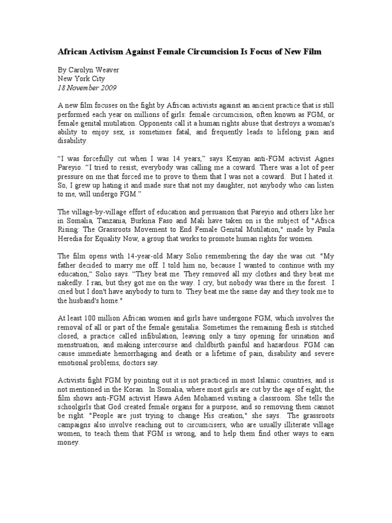 Why is male circumcision accepted but not female picture