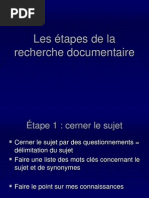 Les Etapes de La Recherche Documentaire