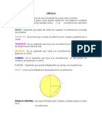 13) Circulo - Radio, Diametro, Tangente, Secante, Cuerda, Flecha, Arco - Angulo Central, Inscrito, Exterio