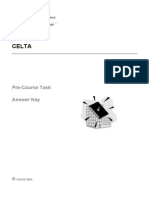 CELTA Pre-Course Task Key - Cambridge