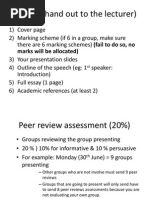 To Start (Hand Out To The Lecturer) : Marks Will Be Allocated)