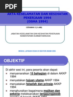 Akta Keselamatan Dan Kesihatan Pekerjaan 1994