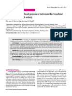 Discrepancy of Blood Pressure Between The Brachial Artery and Radial Artery