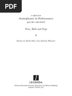Aristophanes Peace Bird Frogs Aristophanes Theatre